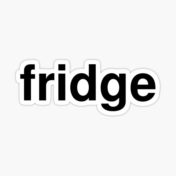 "fridge" Sticker for Sale by ninov94 Redbubble