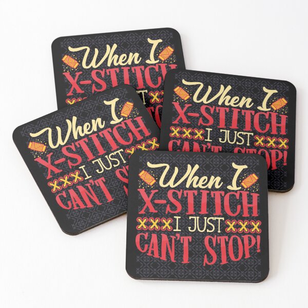 Item preview, When I X-Stitch I Just Can't Stop | Cross Stitch Addict Design designed and sold by Dancing Dolphin Crafts.