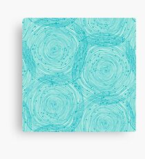 Turquoise spirals Canvas Print
