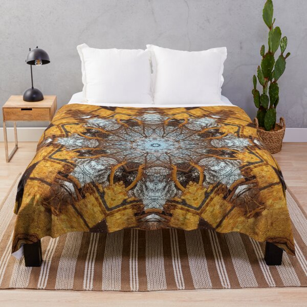 Item preview, Golden stone, blue sky and arching branches kaleidoscope designed and sold by rvjames.