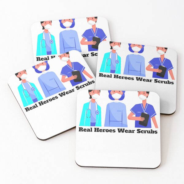 Item preview, Real Heroes Wear Scrubs - Gift For Doctor, Gift For Nurse, Doctor Appreciation, Nurse Appreciation designed and sold by Galvanized.