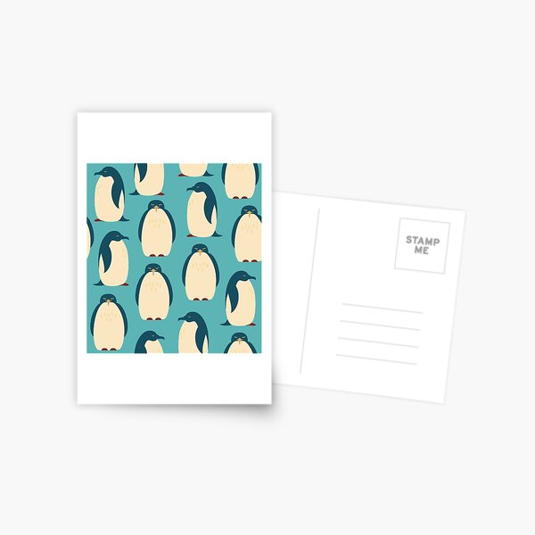 Pingouins heureux Carte postale
