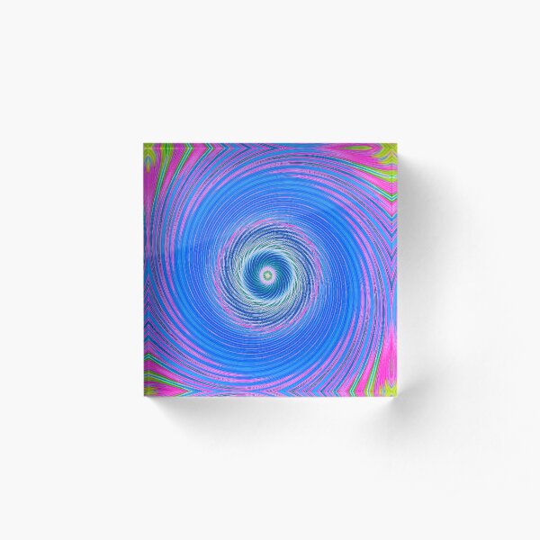 Like a Hurricane--Blue Acrylic Block