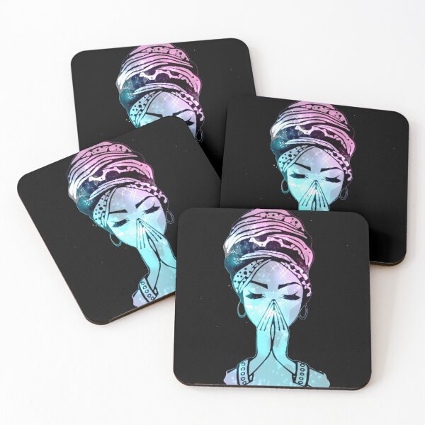 Aperçu de l'œuvre Melanin Queen Praying créée et vendue par designsbykaye.