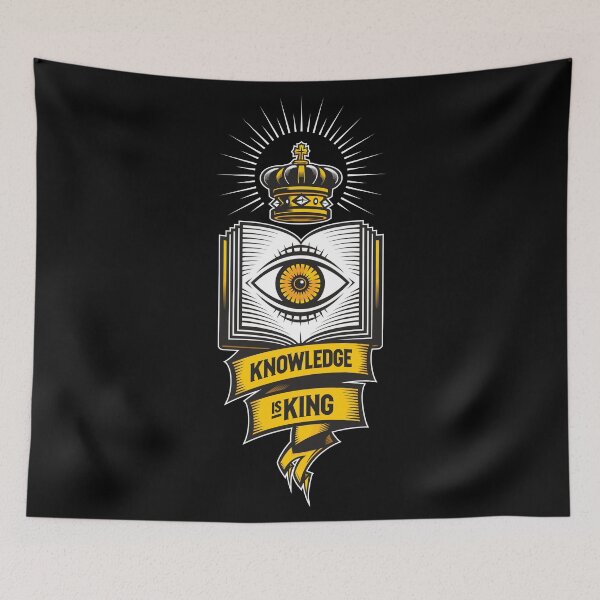 Item preview, KNOWLEDGE IS KING - BLACK BASE designed and sold by REALTHANG CUSTOMS.
