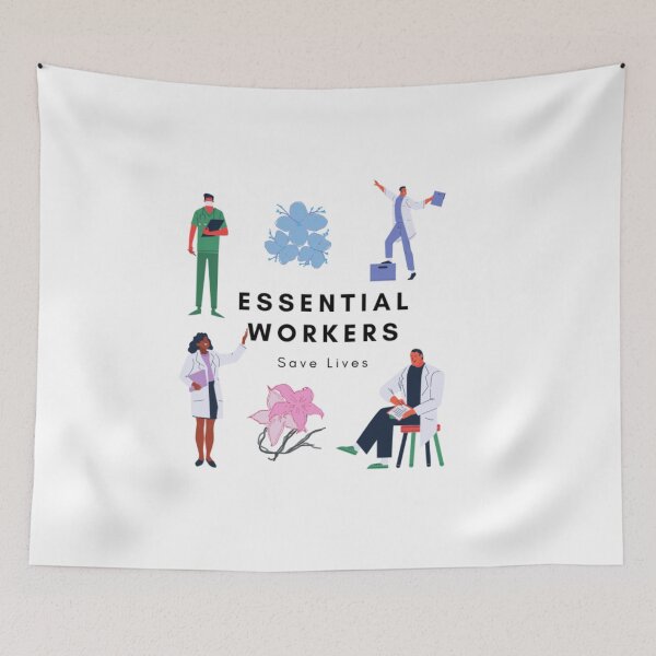 Item preview, Essential workers save lives designed and sold by morganmaterni.