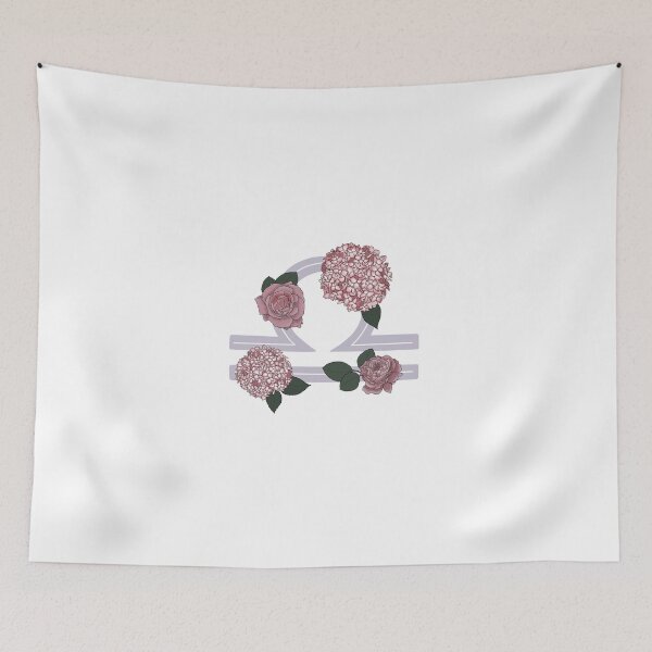 Item preview, Libra Zodiac Symbol with Roses and Hydrangeas designed and sold by allyyxoxo.