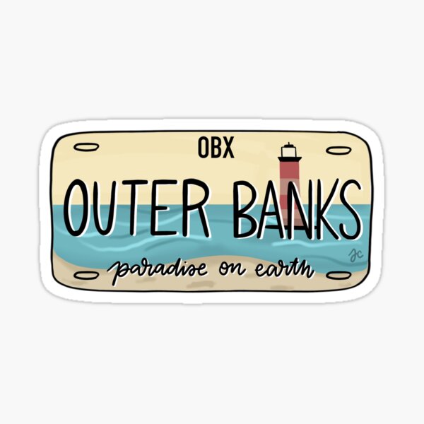 OBX license plate muted Sticker