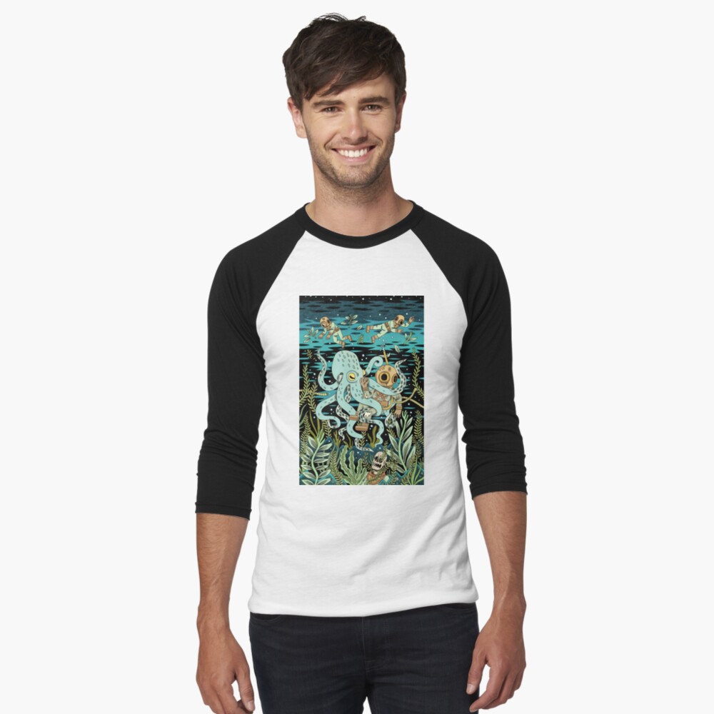 Item preview, Baseball ¾ Sleeve T-Shirt designed and sold by jackteagle.