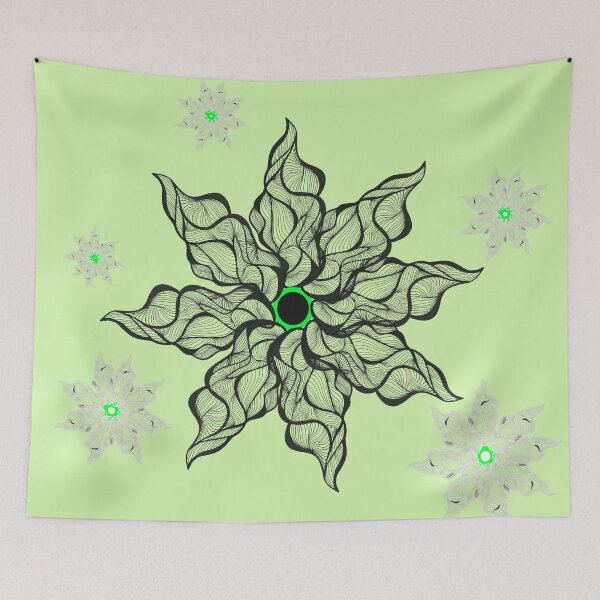 Item preview, Green doodle designed and sold by Lois Gardiner.