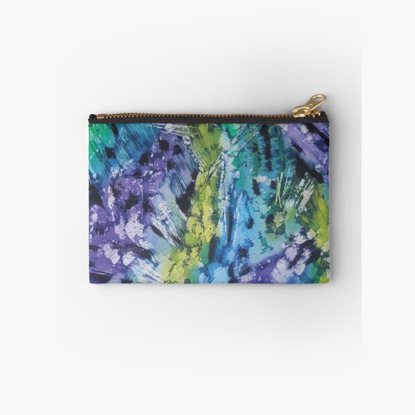 Item preview, Abstract batik in Blues, Greens, Turks, and Purples designed and sold by Leslie Rogers Todder.