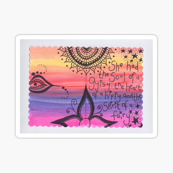 heart of a hippy Sticker