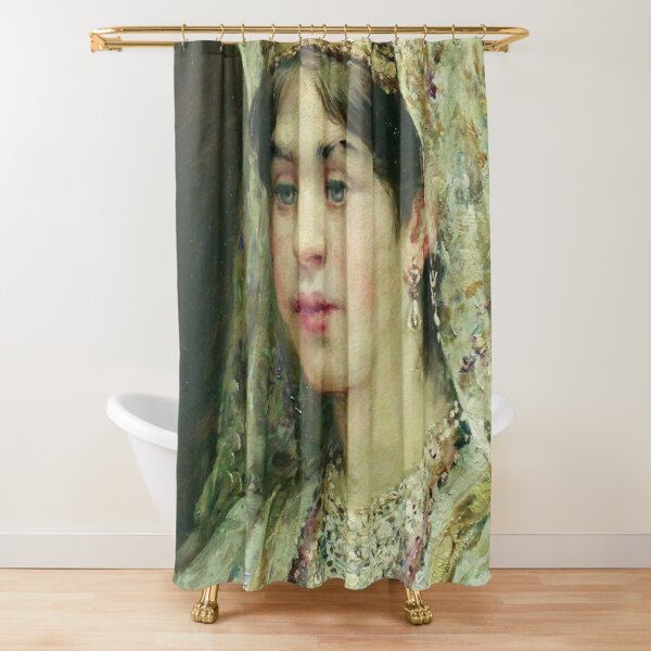 Portrait of a Girl in the Russian Costume Shower Curtain