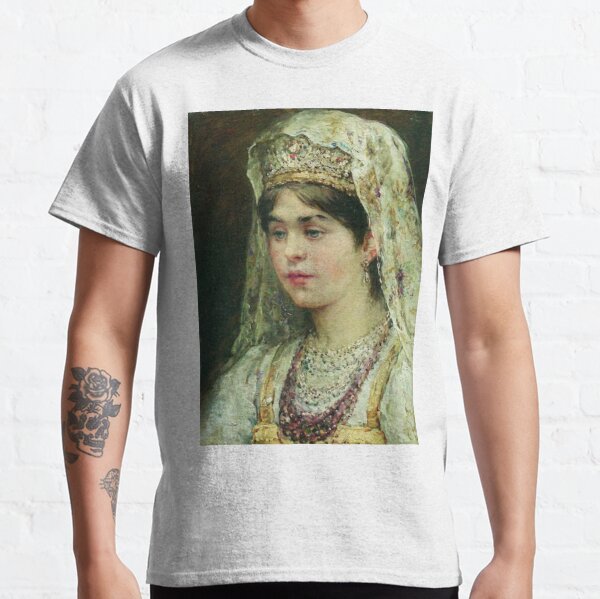 Portrait of a Girl in the Russian Costume Classic T-Shirt