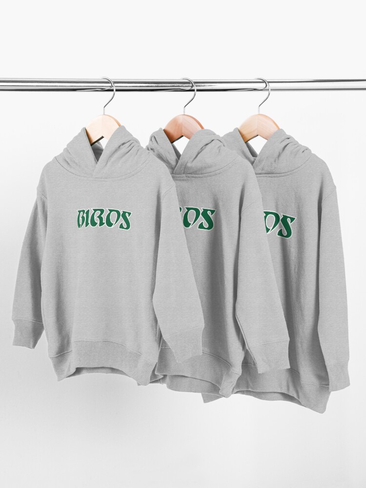 Alternate view of Birds, Retro - Black Toddler Pullover Hoodie