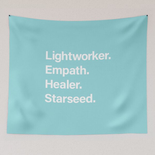Aperçu de l'œuvre Lightworker Empath Healer Starseed (Blanc / Seafoam) créée et vendue par thatyesicat.