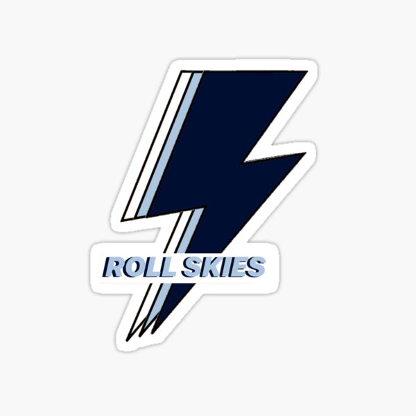 Roll Skies Lightning Bolt Sticker