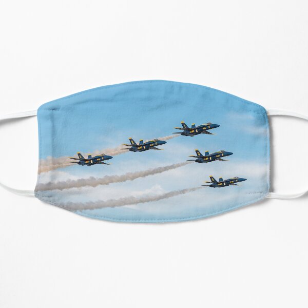 Blue Angels Sideways over Pensacola Beach Flat Mask