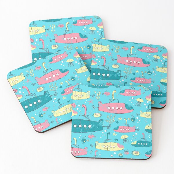 Item preview, Bright children seamless pattern with the submarines and sea plants and animals designed and sold by Dina Konovalova.