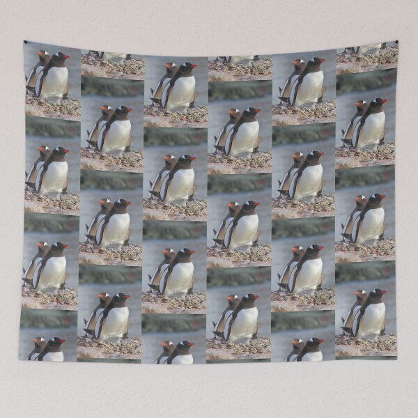 Item preview, Pair of Gentoo Penguins on the Nest with Chicks designed and sold by Carole-Anne.