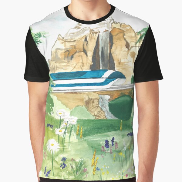 Landscape Long Sleeve Round T-Shirt Wild Flowers in Alps Spandex Top Small Landscape Long Sleeve Round T-Shirt Wild Flowers in Alps Spandex Top Small