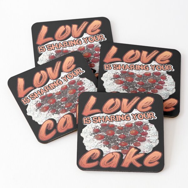 Item preview, Love Is Sharing Your Cake | Dessert Lovers Design designed and sold by Dancing Dolphin Crafts.