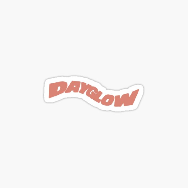 Dayglow lettering- light pink Sticker