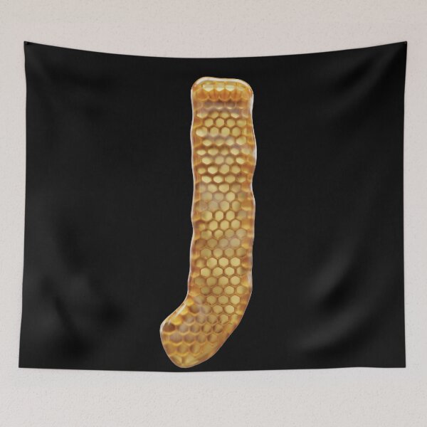 Item preview, J Letter 3d Honey Alphabet Font designed and sold by HelloFromAja.