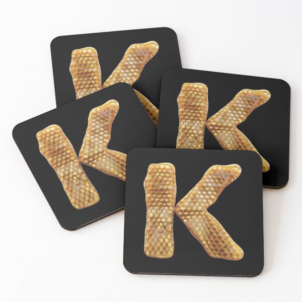 Artikelvorschau, K Buchstabe 3d Honig-Alphabet-Schriftart entworfen und verkauft von HelloFromAja.