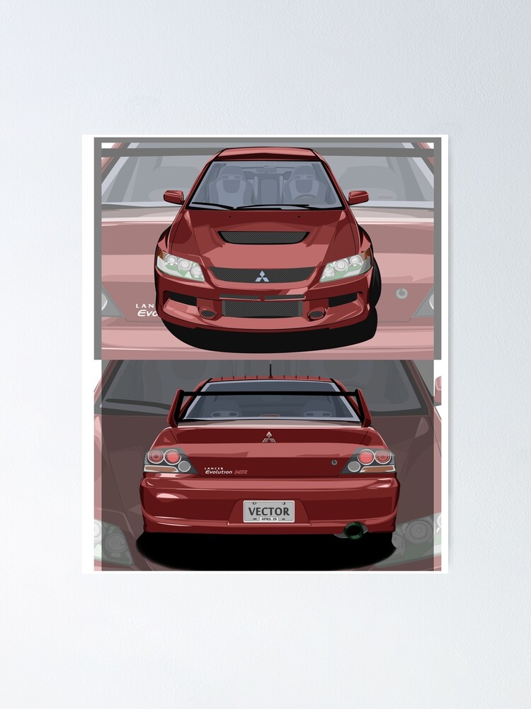 Download T Shirt Mockup Lancer Evolution Viii Poster By Imamsule Redbubble