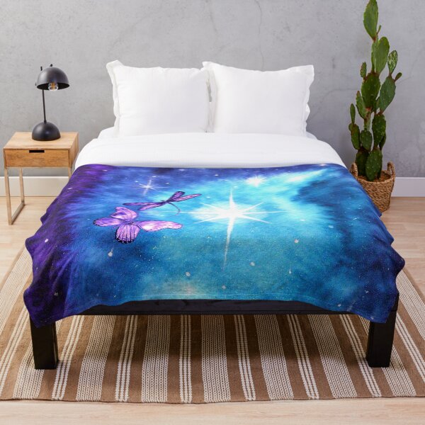 Purple Wings of Hope Throw Blanket