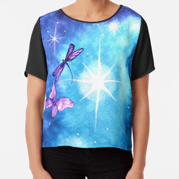 Purple Wings of Hope Chiffon Top
