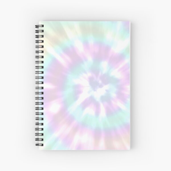 Rainbow Tie Dye Aesthetic Pink Purple Blue Teal Yellow Orange Spiral Notebook By The Goods Redbubble