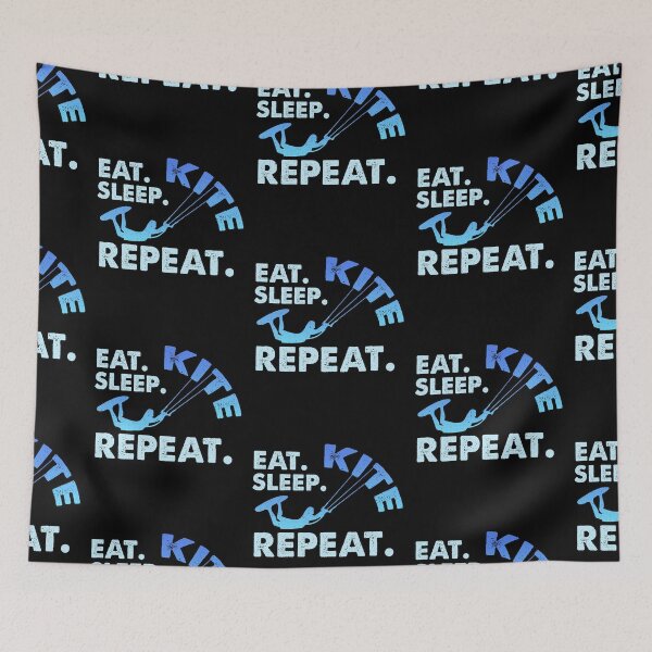 Item preview, Eat Sleep kite repeat kitesurfing sport gift designed and sold by redshirtz.