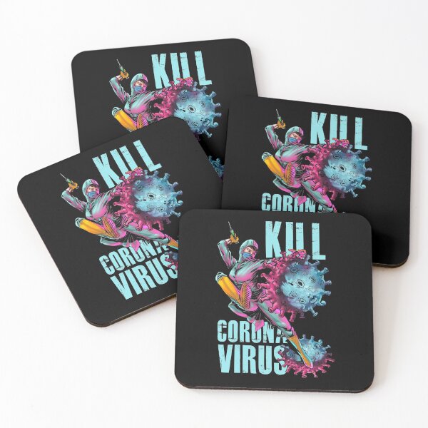 Item preview, Kill Coronavirus black background designed and sold by unfamouzzz.