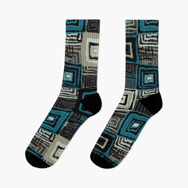 Item preview, Abstract Ethnic - Dark Square Blues designed and sold by mcaussieb.