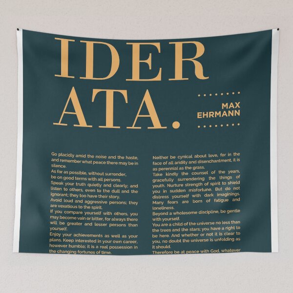 Item preview, Desiderata, Max Ehrmann - Typography Print 16 - Literary Poster designed and sold by Studio Grafiikka.