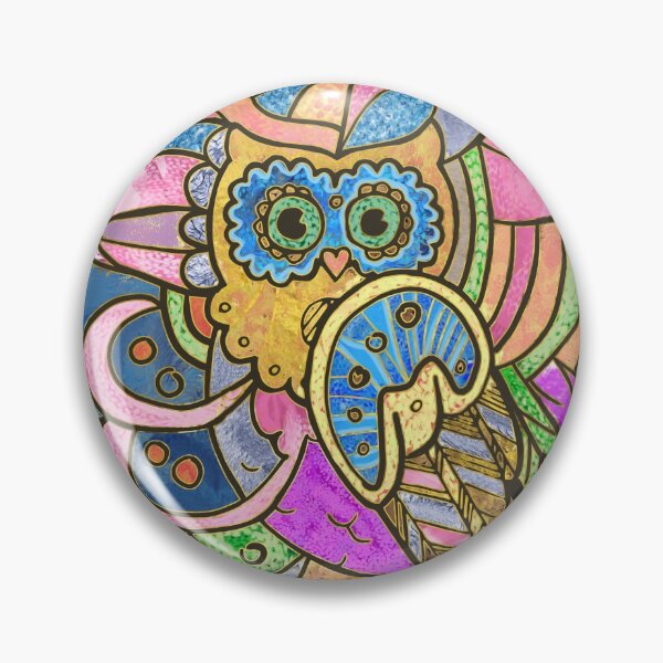 Item preview, Colorful Pastel Owl Collage designed and sold by k9printart.
