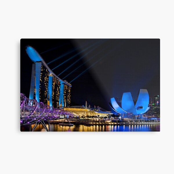 The Light Show. Singapore Metal Print