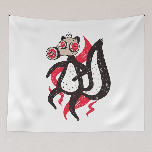 Item preview, Skunk with gas mask designed and sold by DerSenat.