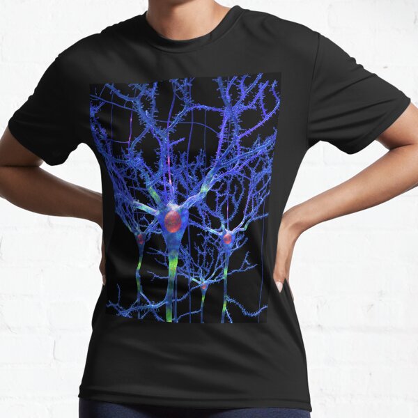 Blue Neurons or Brain Cells Active T-Shirt