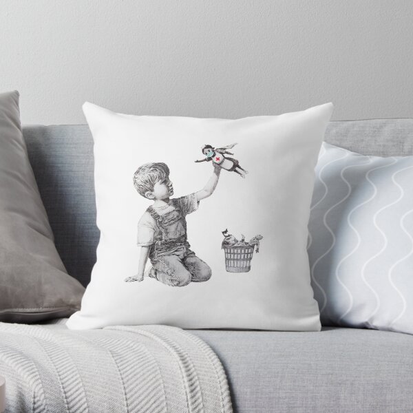 Banksy Hommage aux soignants Coussin