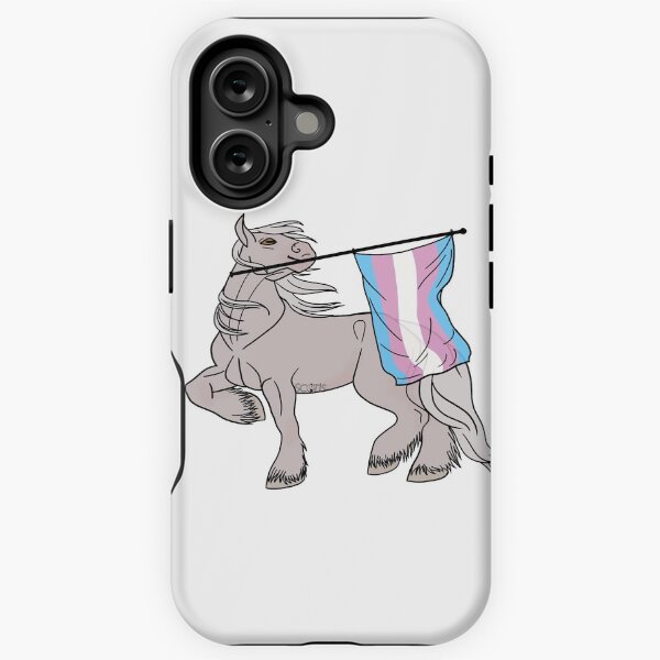 Aperçu de l'œuvre Transgender flag (white draft) [Queer horse] créée et vendue par ScotisFr.