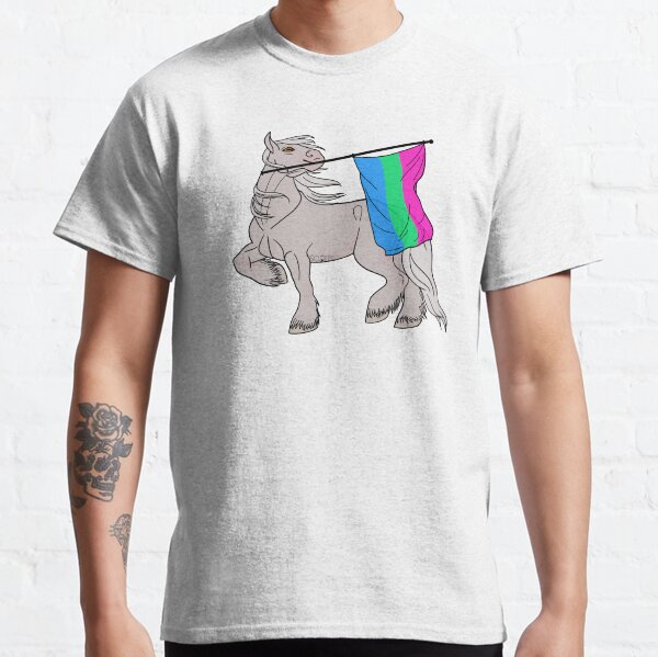 Aperçu de l'œuvre Polysexual flag (white draft) [Queer horse] créée et vendue par ScotisFr.