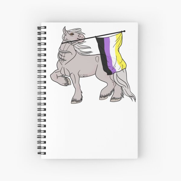 Aperçu de l'œuvre Nonbinary flag (white draft) [Queer horse] créée et vendue par ScotisFr.