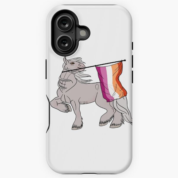 Aperçu de l'œuvre Lesbian flag (white draft) [Queer horse] créée et vendue par ScotisFr.