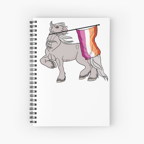 Aperçu de l'œuvre Lesbian flag (white draft) [Queer horse] créée et vendue par ScotisFr.