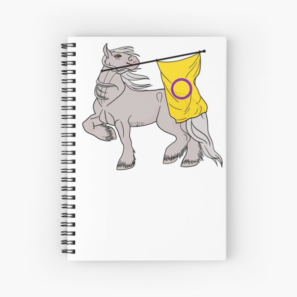 Aperçu de l'œuvre Intersex flag (white draft) [Queer horse] créée et vendue par ScotisFr.