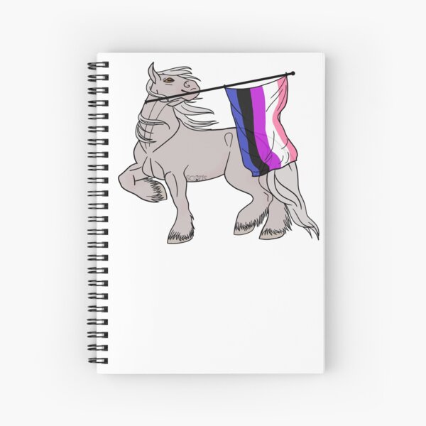 Aperçu de l'œuvre Genderfluid flag (white draft) [Queer horse] créée et vendue par ScotisFr.