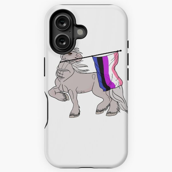 Aperçu de l'œuvre Genderfluid flag (white draft) [Queer horse] créée et vendue par ScotisFr.